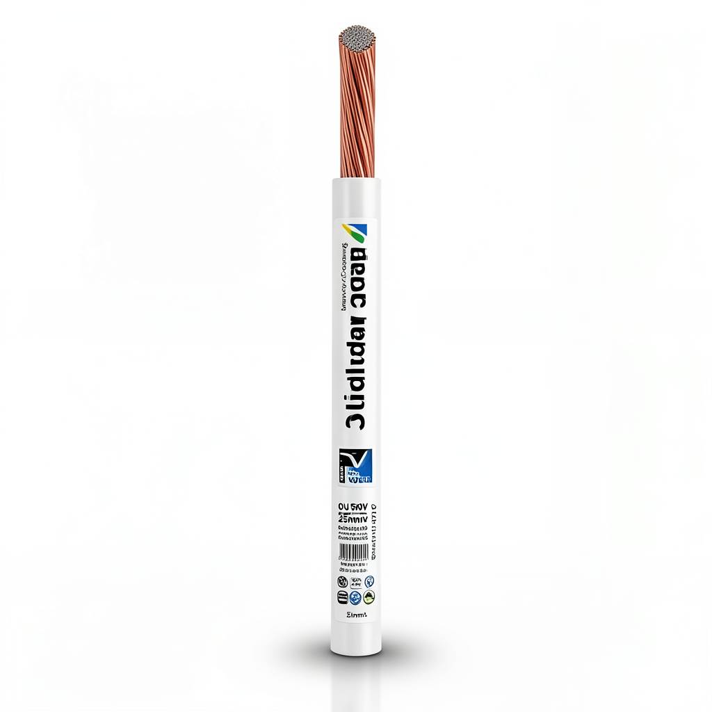 Stranded Electric Wire CU/PVC 25mm2, 450/750V, White | Jeddah Cables Company