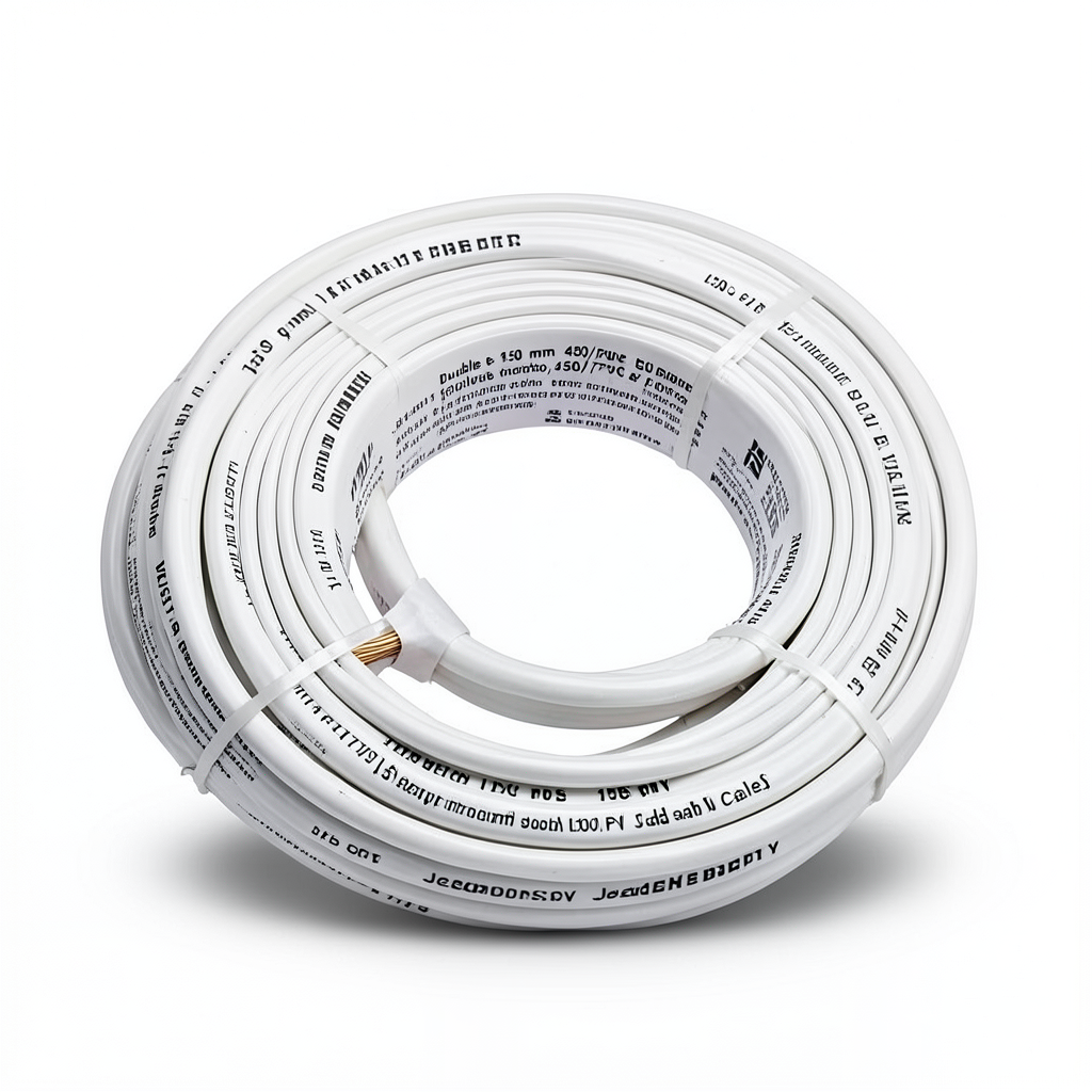 سلك مجدول CU/PVC مساحة مقطع 150 sq mm، 450/750 فولت، لون أبيض | شركة كابلات جدة