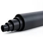 HDPE Polyethylene Pipe 15.6 Bar Pressure PE 100, 250 mm Diameter SDR 9, Black