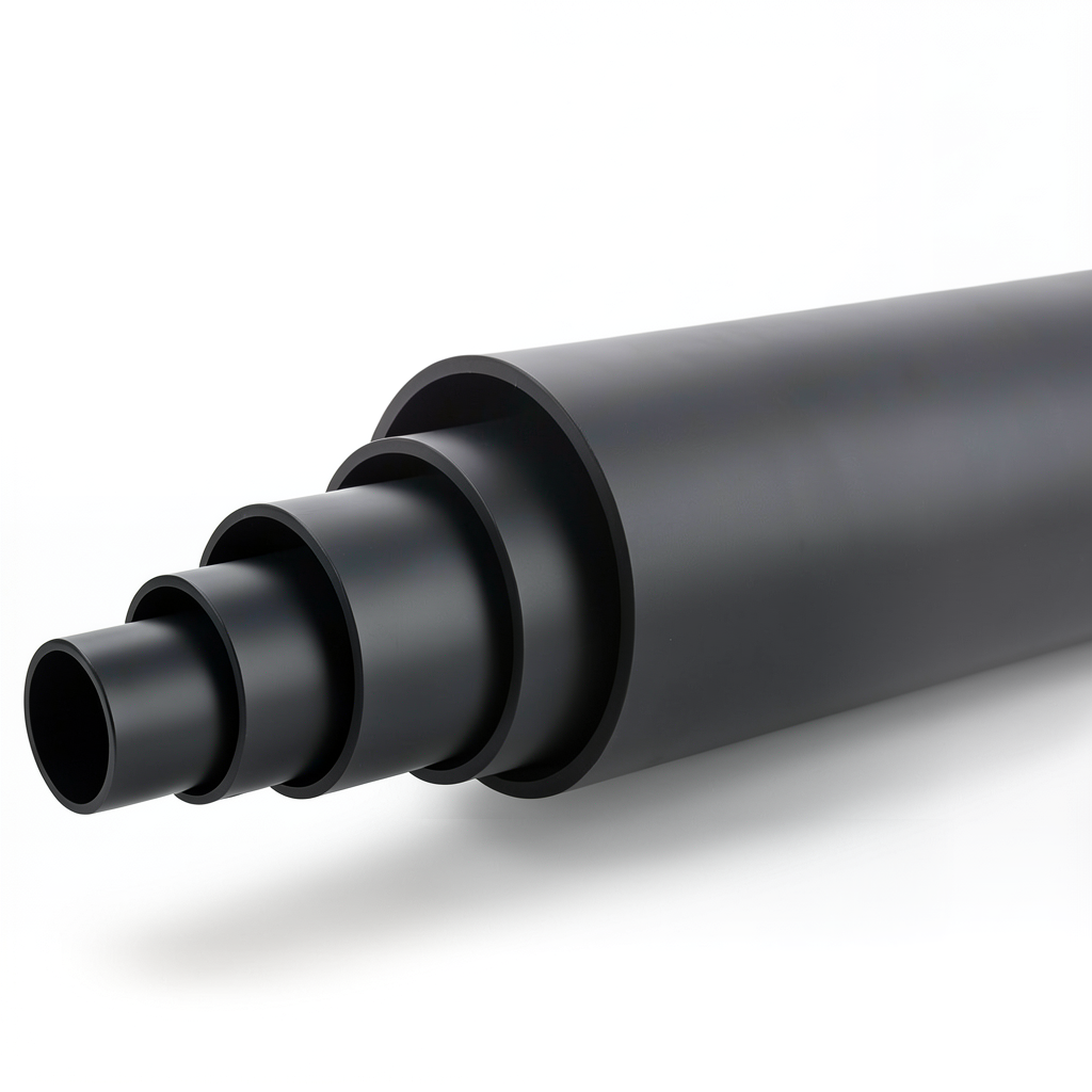 مواسير بلاستيك HDPE ضغط 15.6 بار PE 100 قطر خارجي 450 مم SDR 9 لون اسود