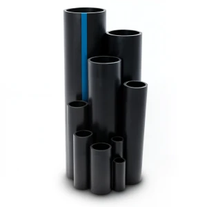 انابيب HDPE ضغط 4 بار PE 100 مقاس 180 ملم سمك 5.0 ملم لون اسود