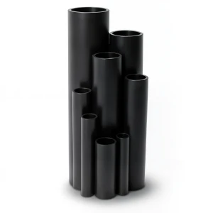 أنابيب HDPE ضغط 4 بار PE 100 قطر خارجي 225 ملم سماكة 6.2 ملم لون أسود