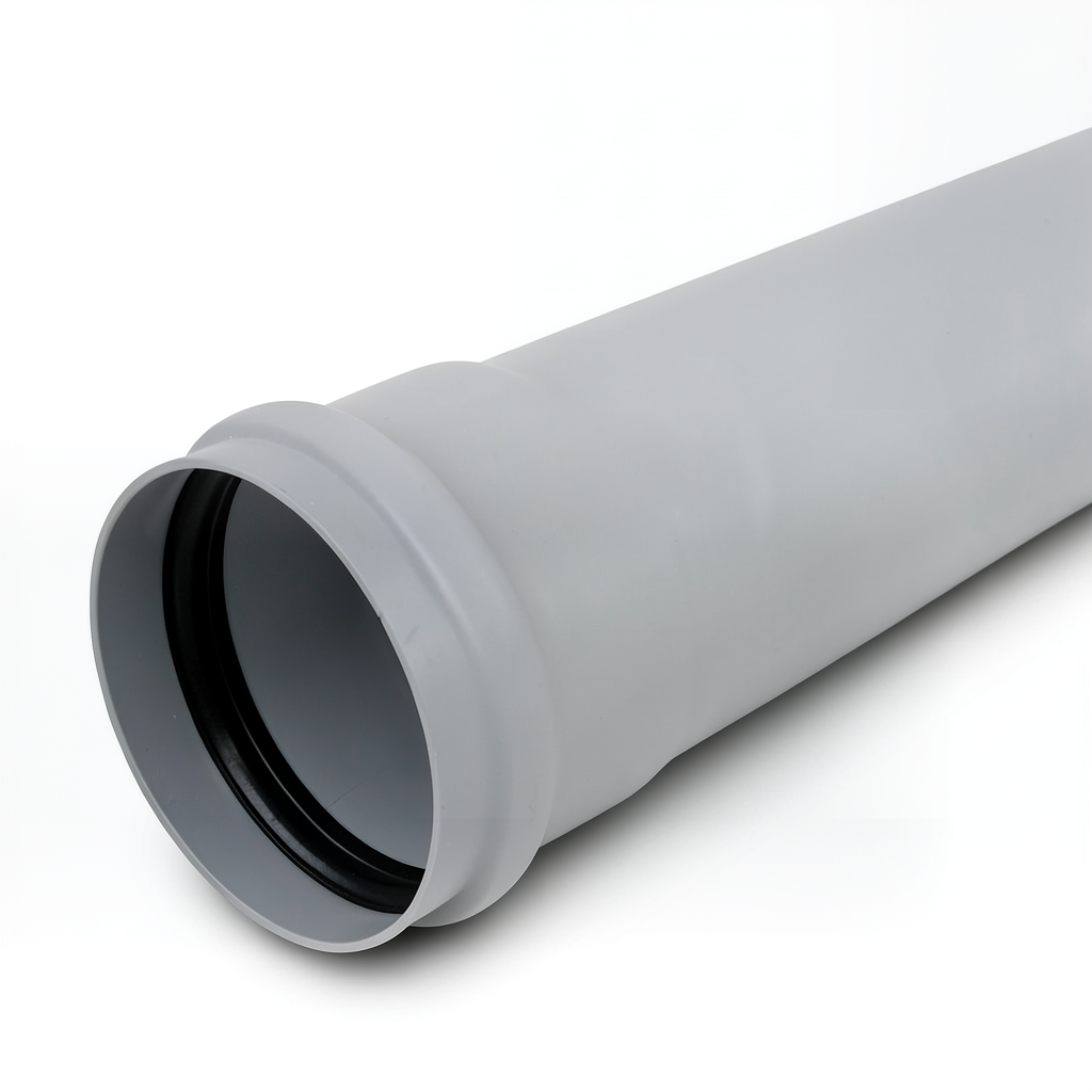 UPVC Pipe 8.6 mm Thickness 180 mm Diameter PN 10 Bar Class 4 Grey