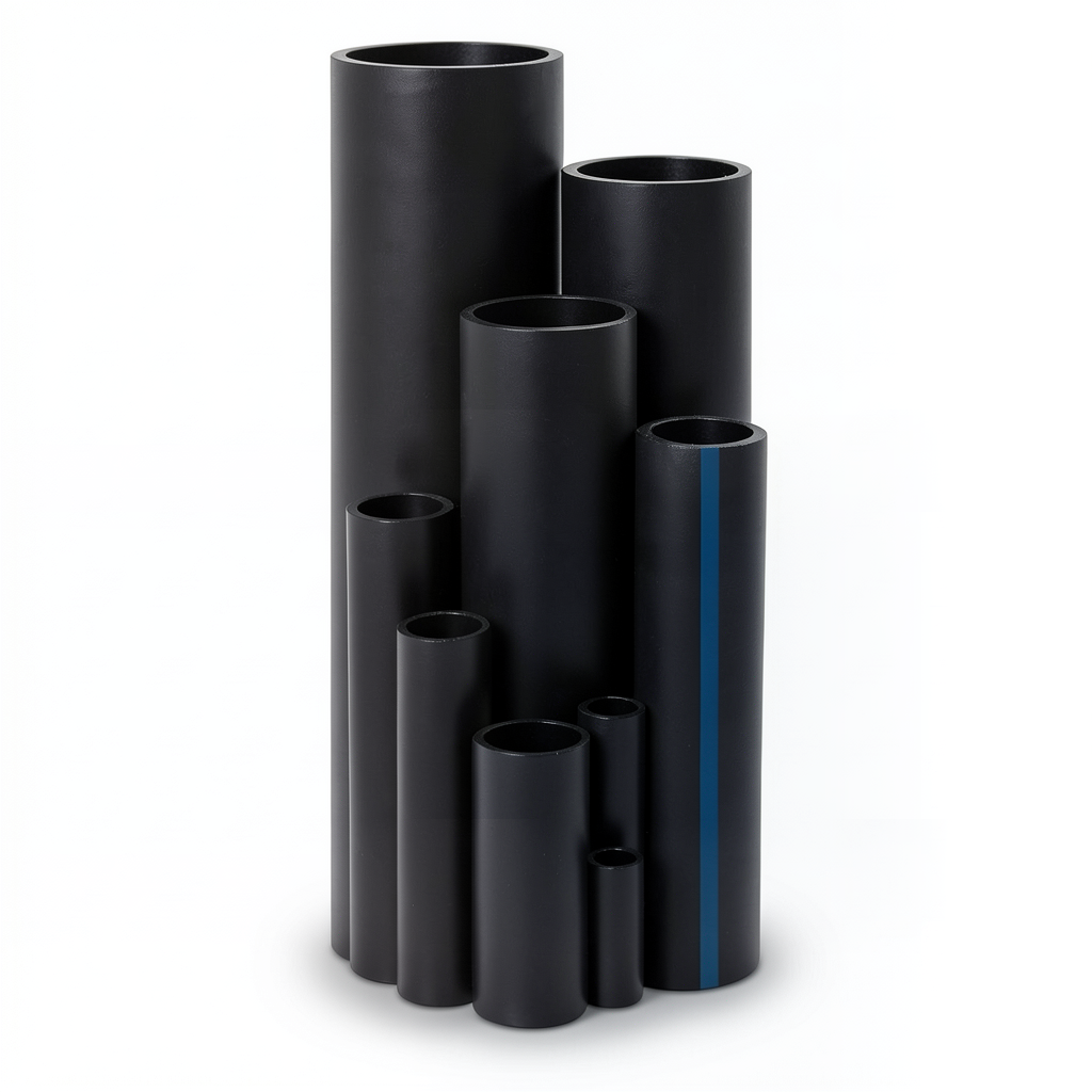 HDPE Pipe Pressure 4 Bar PE 100 OD 280 mm Thickness 7.7 mm Black