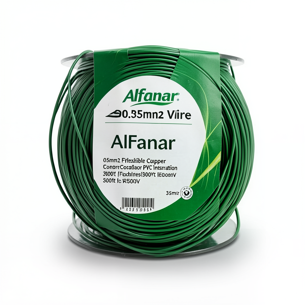 Alfanar 0.5mm2 Wire 300/500V Flexible Copper Conductor PVC Insulation 300ft | Al Fanar