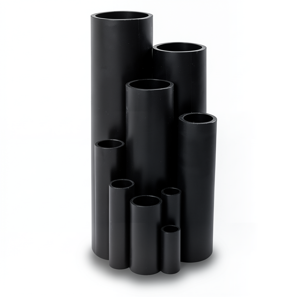 HDPE Pipes Pressure 4 psi PE 100 Size 315 mm Thickness 8.6 mm Black