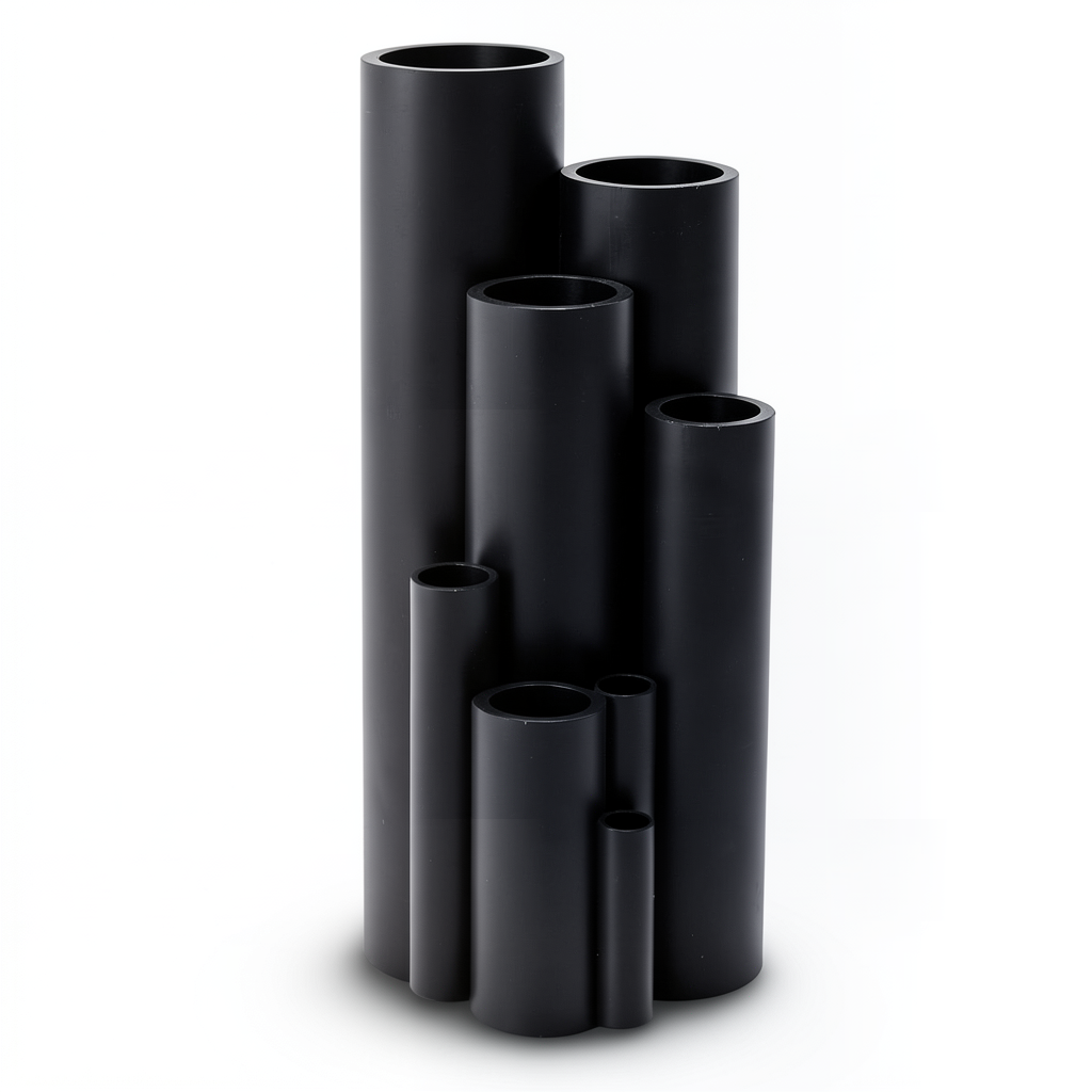 أنابيب HDPE ضغط 16 بار PE 100 مقاس 20 مم سمك 2.2 مم لون أسود