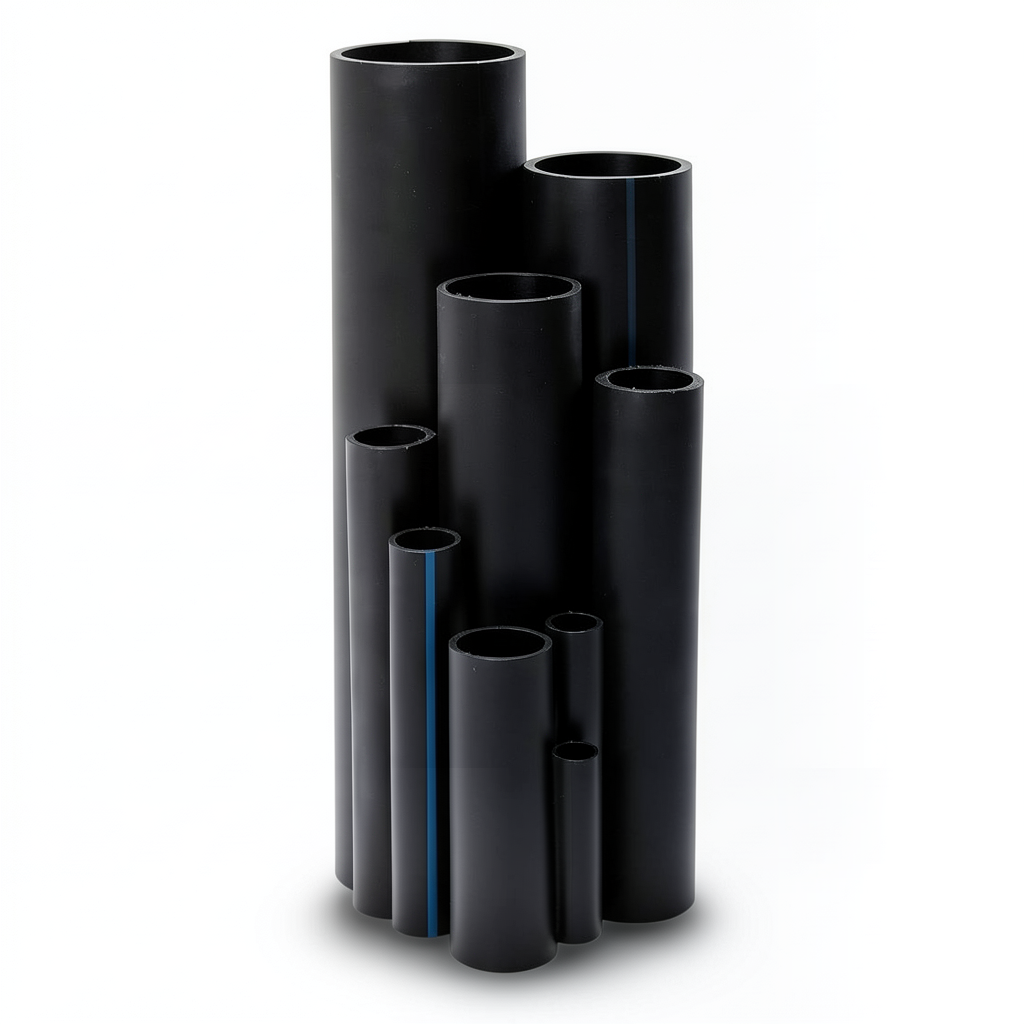 مواسير HDPE ضغط 4 بار PE 100 مقاس 400 ملم سماكة 10.9 ملم لون اسود