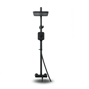 Shower Column Brass 12×16×25 cm Matte Black