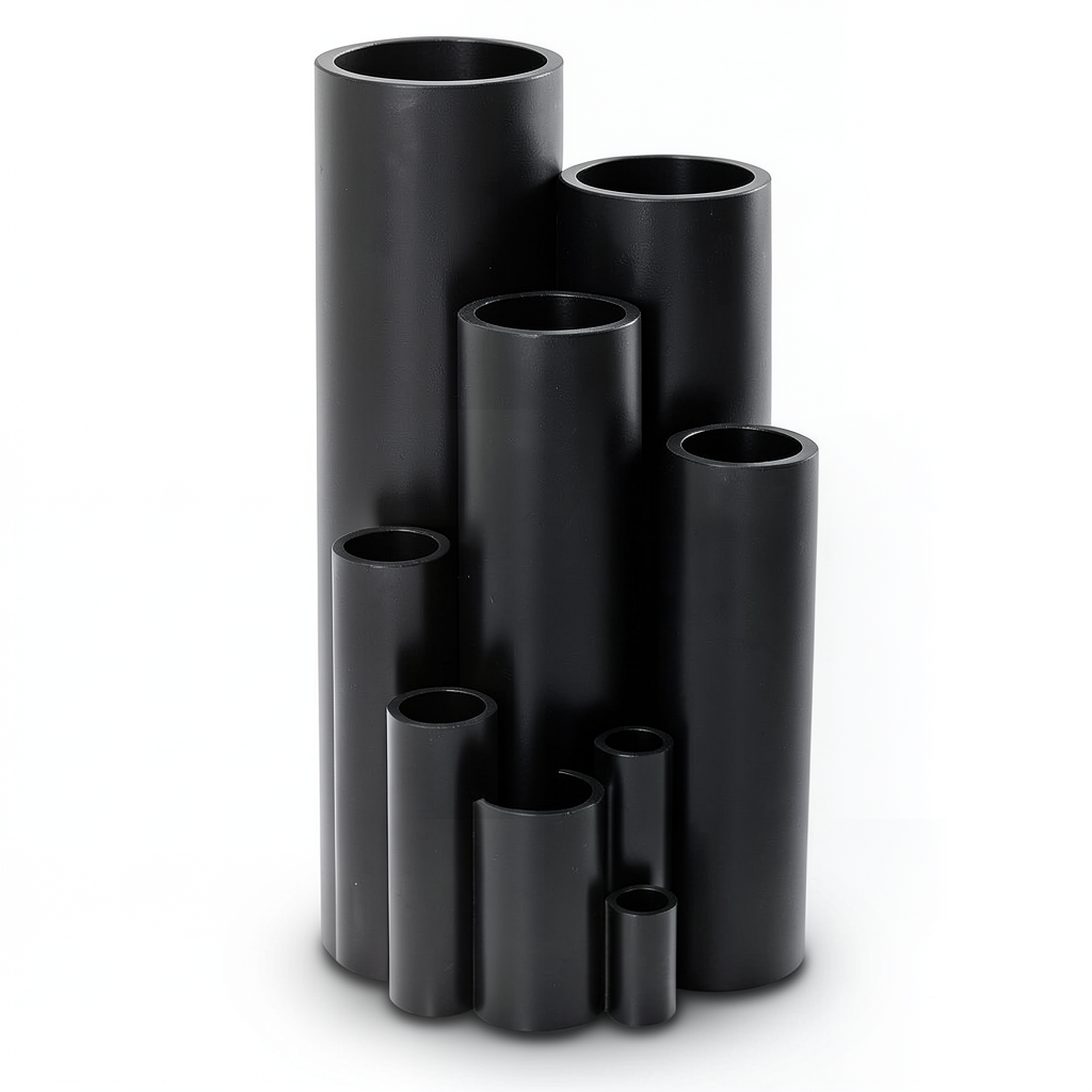 مواسير HDPE ضغط اسمي 16 بار PE 100 مقاس 40 مم سمك 4.2 مم لون اسود