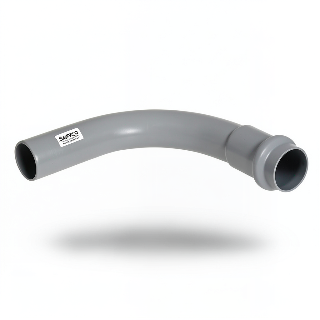 UPVC Elbow Long Radius 90° Outside Diameter 140 mm Gray Color | SAPPCO