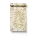 Wall Decoration Leaf-Patterned Design 10m x 0.53m Pale Beige