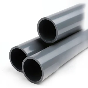 انابيب بلاستيك UPVC كلاس 6 مقاس 1 1/2 إنش سمك 4.3 ملم لون رمادي غامق