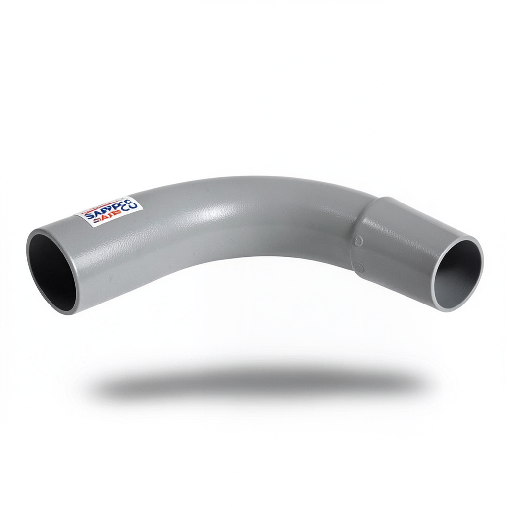 UPVC Elbow Long Radius 45° Outside Diameter 90 mm Gray Color | SAPPCO