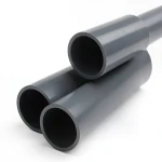 انابيب بلاستيك UPVC كلاس 6 مقاس 1 1/2 إنش سمك 4.3 ملم لون رمادي غامق