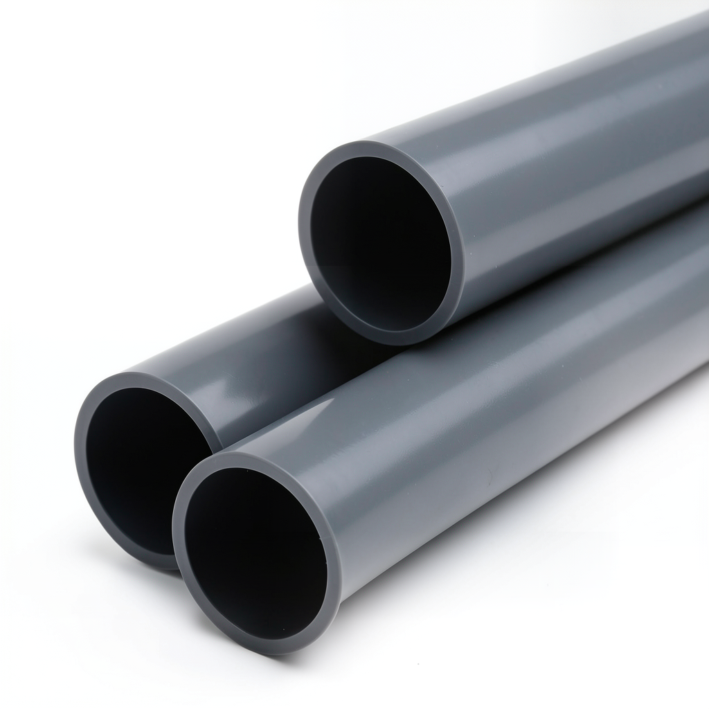 UPVC Plastic Pipe Class 7 Size 1 1/2 inch Thickness 5.9 mm Dark Gray