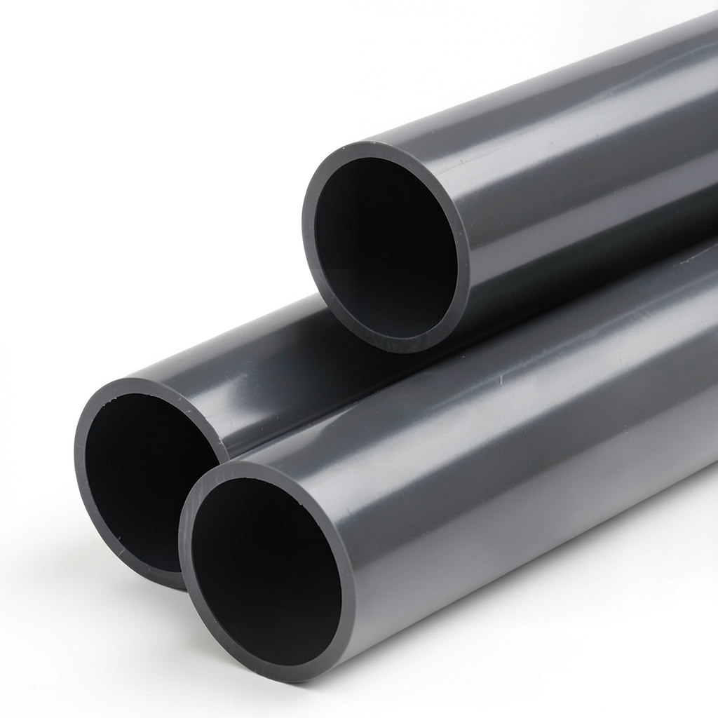 UPVC Plastic Pipe Class 7 Size 2 inch Thickness 6.3 mm Dark Gray