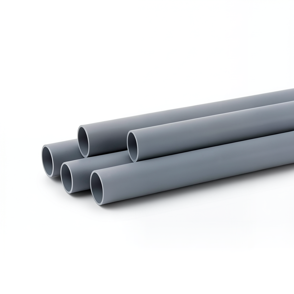 انابيب بلاستيك UPVC كهربائية EPT مقاس 1/2 إنش سمك 2.03 مم لون رمادي