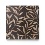 Leaf Patterned Wallpaper 10 m x 0.53 m Dark Brown