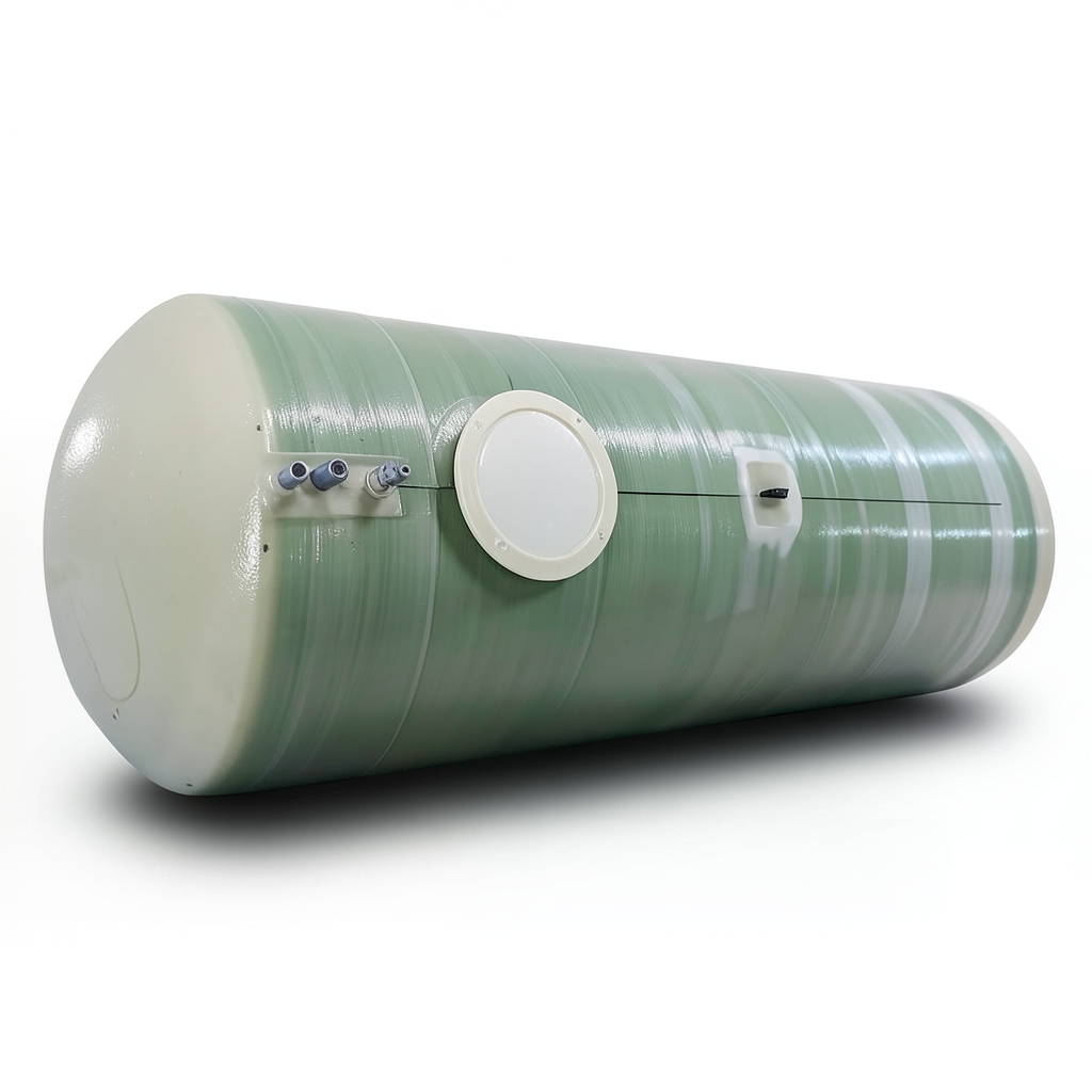 Water Tank Al-Kawthar Horizontal Fiber Glass 10000 Liter Capacity, Diameter 180 cm