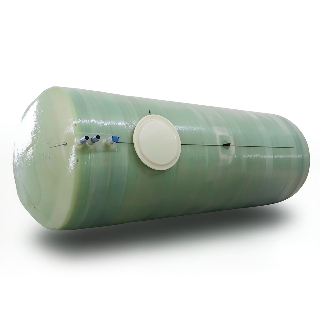 Water Tank 16000 Liter Capacity Fiber Glass Horizontal, Diameter 180 cm