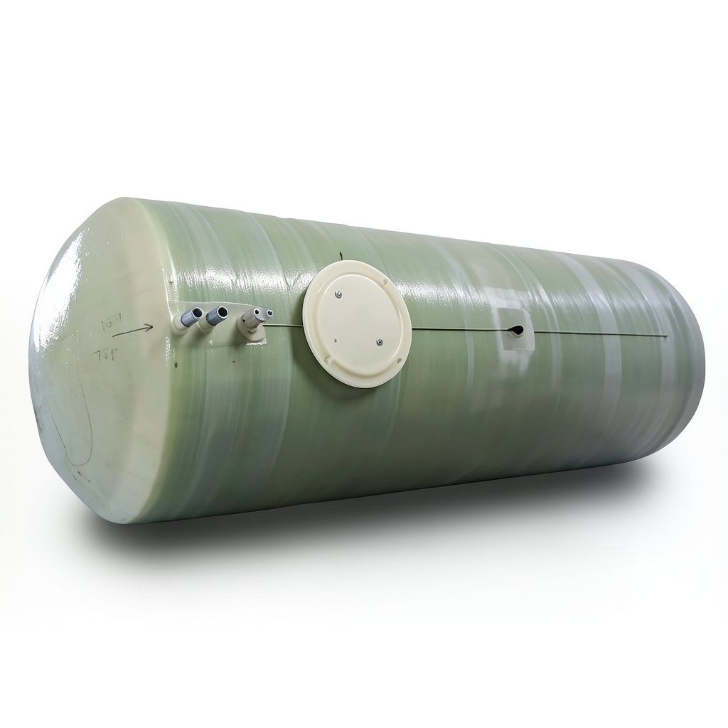 Water Tank Al-Kawthar Horizontal Fiber Glass 10000 Liter Capacity, Diameter 200 cm