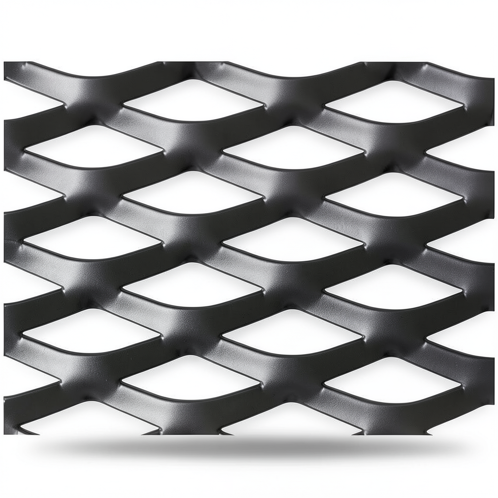 Hot Rolled Black Steel Expanded Metal Mesh Thickness 4.8 mm Width 1.22 m Length 7 m