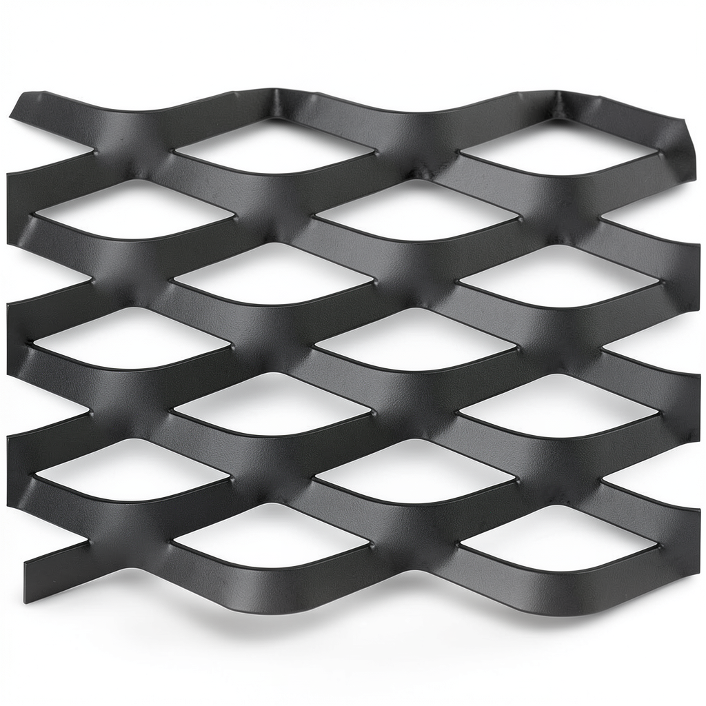 Hot Rolled Black Steel Expanded Metal Mesh Thickness 4.8 mm Width 1.22 m Length 2 m