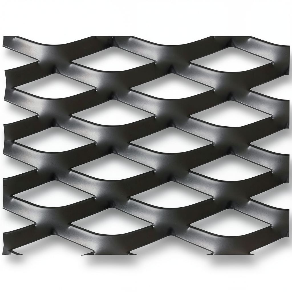 Hot Rolled Black Steel Expanded Metal Mesh Thickness 4.8 mm Width 1.22 m Length 4 m