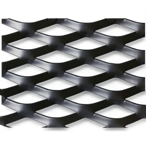 Hot Rolled Black Steel Expanded Metal Mesh Thickness 5.8 mm Width 1.22 m Length 5 m