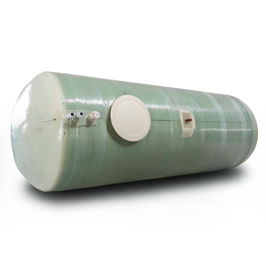 Water Tank Al-Kawthar Horizontal Fiber Glass 10000 Liter Capacity, Diameter 150 cm