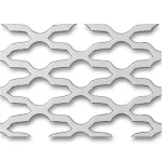سلك شبك ممدد (بقلاوه) حديد مدرفل على الساخن تصميم مزخرف سماكة 2.3 ملم مقاس 2.44×3 متر