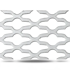 سلك شبك معدني ممدد مدرفل على الساخن 2.44×5 م، تخانة 2 مم، تصميم مزخرف