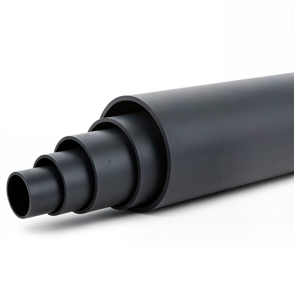 مواسير HDPE ضغط 19.2 بار PE 100 قطر خارجي 200 مم SDR 7.4 أسود