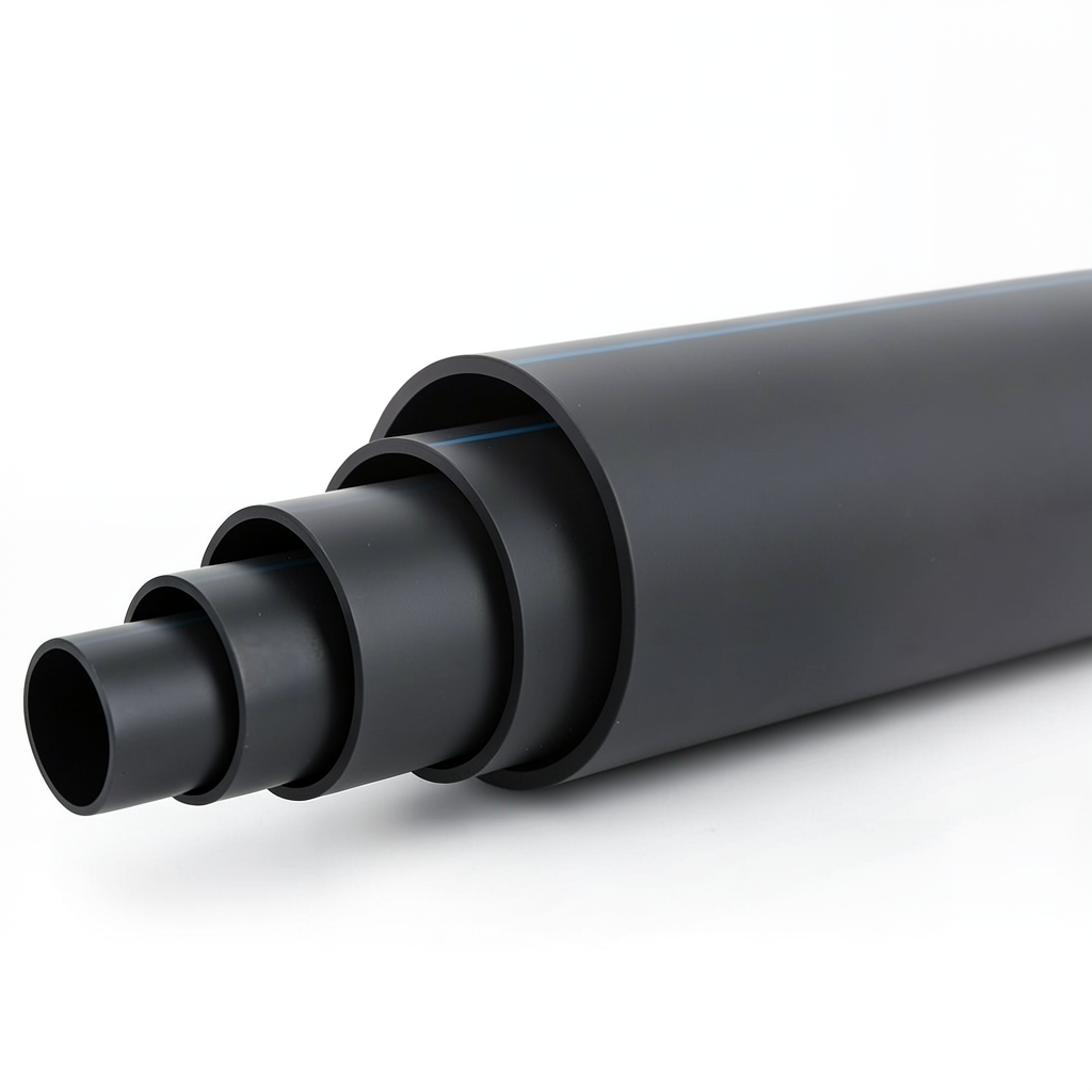 مواسير HDPE ضغط 15.6 بار PE 100 قطر خارجي 560 مم SDR 9 لون اسود