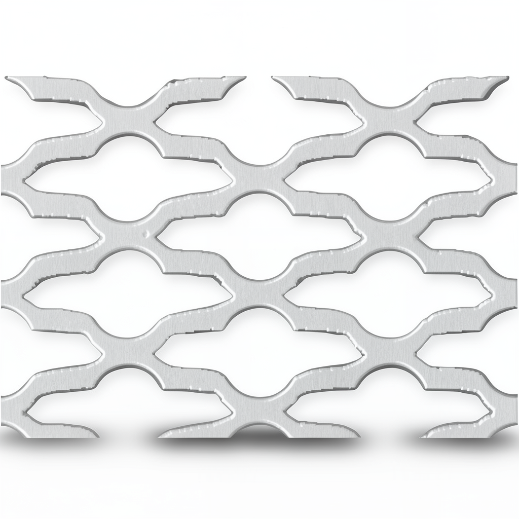 سلك شبك ممدد (بقلاوه) حديد مدرفل على الساخن تصميم مزخرف سماكة 2.3 ملم مقاس 2.44×3 متر