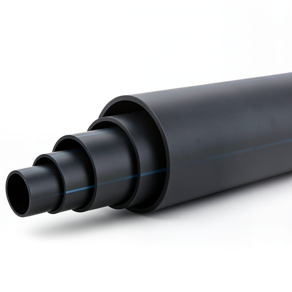 HDPE Pipe Nominal Pressure 19.2 Bar PE 100 Outside Diameter 250 mm SDR 7.4 Black