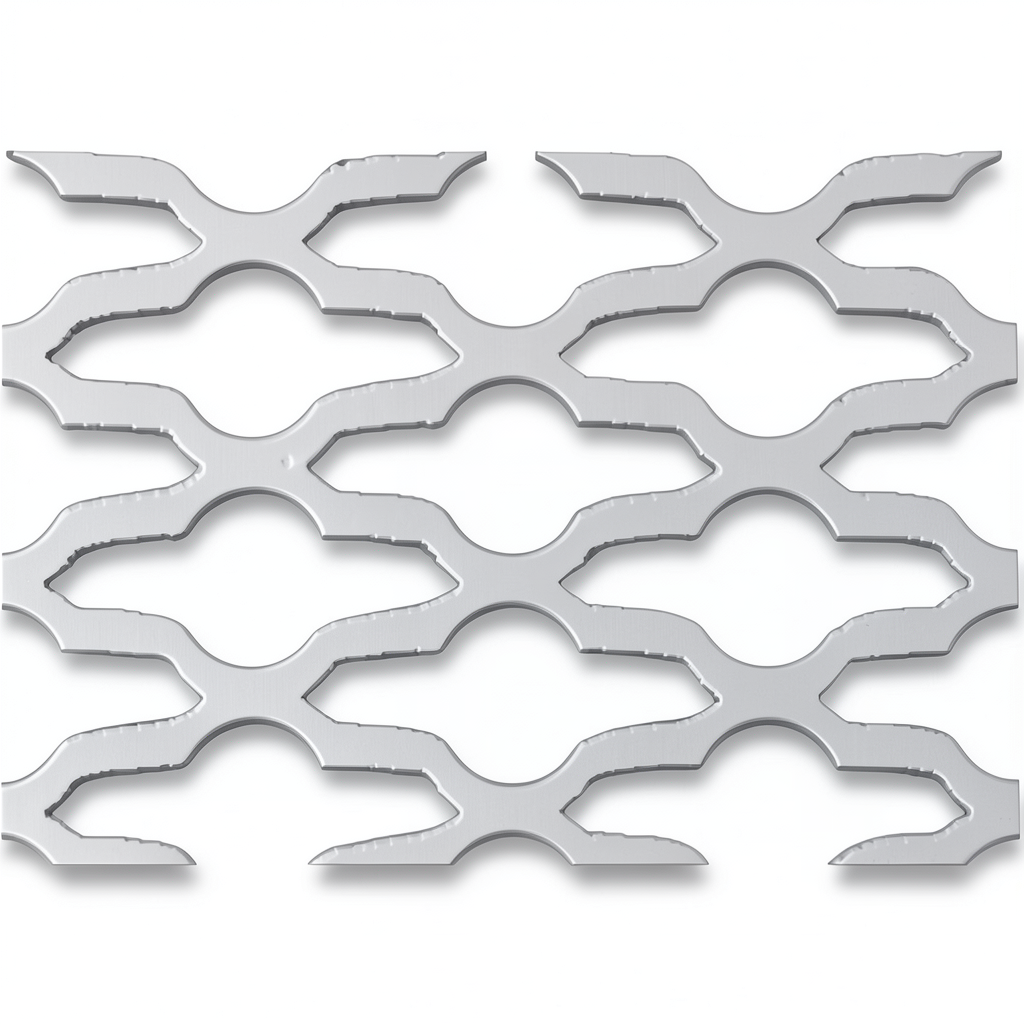 Hot Rolled Expanded Metal Sheet Flattened Mozakhraf Shape Wire Diameter 2.3 mm Size 2.44×5 M