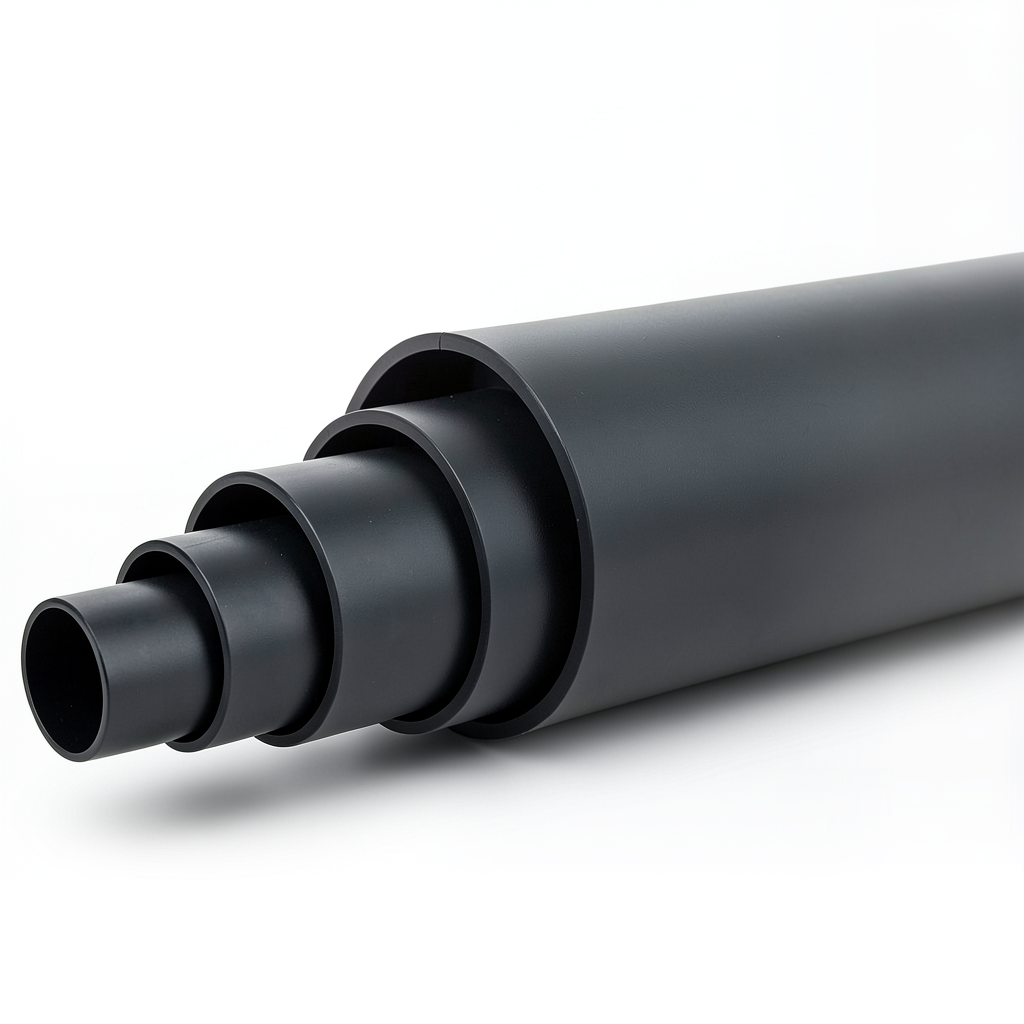مواسير HDPE ضغط 19.2 بار PE 100 قطر خارجي 355 مم SDR 7.4 لون أسود