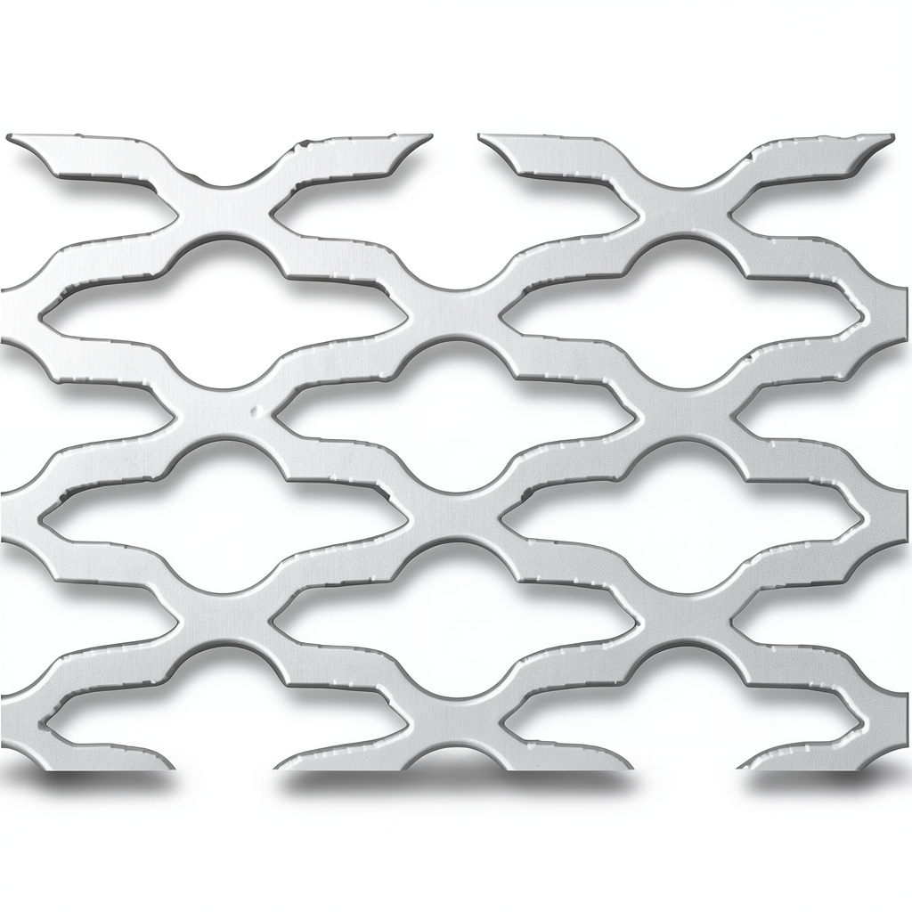Hot Rolled Flattened Expanded Metal Mozakhraf Form 2.3 mm Thickness 2.44×6 M