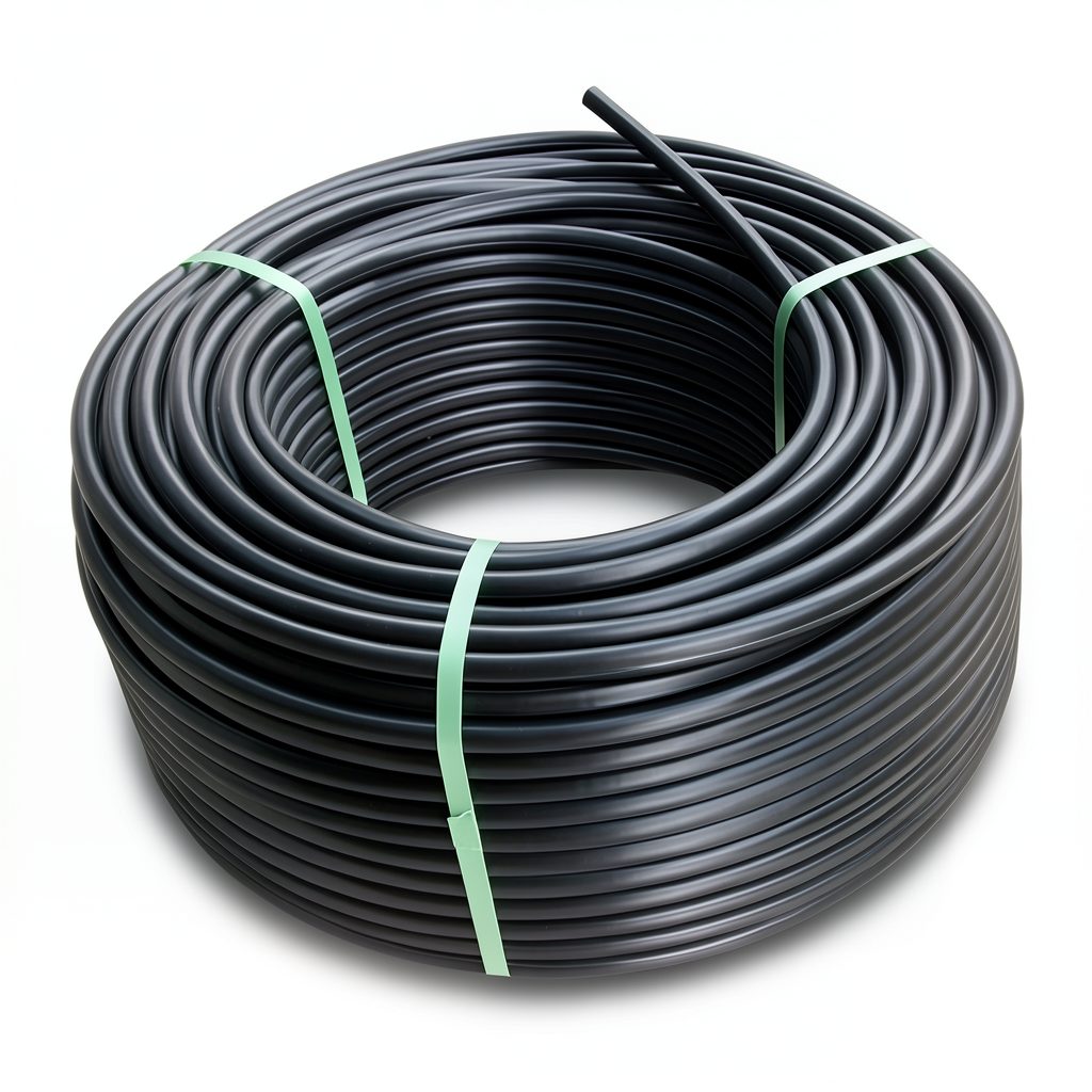 لفة أنابيب بلاستيك HDPE ضغط 16 بار PE 80 قطر خارجي 25 مم SDR 9 لون أسود