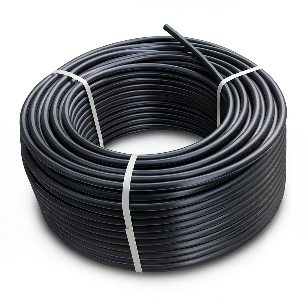 لفة أنابيب بلاستيك بولي ايثيلين عالي الكثافة ضغط 16 بار PE 80 قطر خارجي 32 مم SDR 9 لون أسود