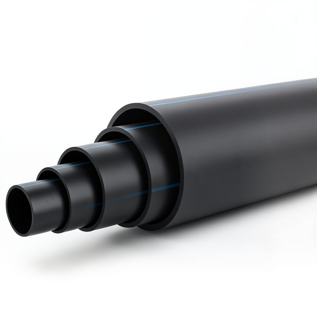 مواسير بلاستيك HDPE ضغط 19.2 بار PE 100 قطر خارجي 450 مم SDR 7.4 لون اسود