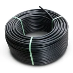 لفة أنابيب HDPE ضغط 16 بار PE 80 قطر خارجي 16 مم SDR 9 لون أسود
