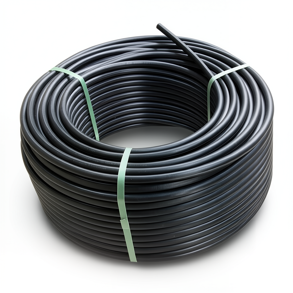 لفة أنابيب بلاستيك HDPE ضغط 16 بار PE 80 قطر خارجي 25 مم SDR 9 لون أسود