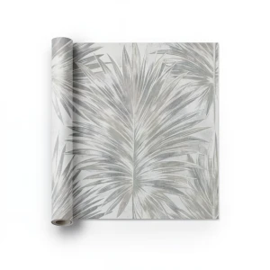 American Wallpaper Leaf-Patterned Design 10m x 0.53m, Gray