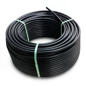 لفة أنابيب HDPE ضغط 16 بار PE 80، قطر خارجي 90 مم SDR 9، لون أسود