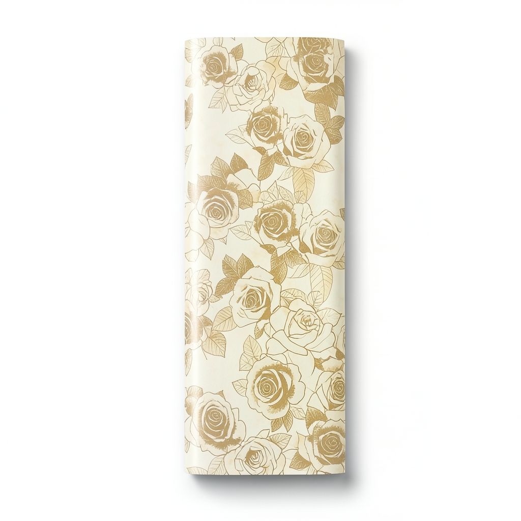 Floral Wall Covering Cream Color 10m x 0.53m, Model ht71000