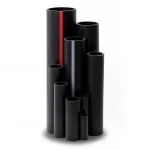 مواسير HDPE ضغط 4 بار PE 100 مقاس 450 ملم سماكة 12.2 ملم لون اسود
