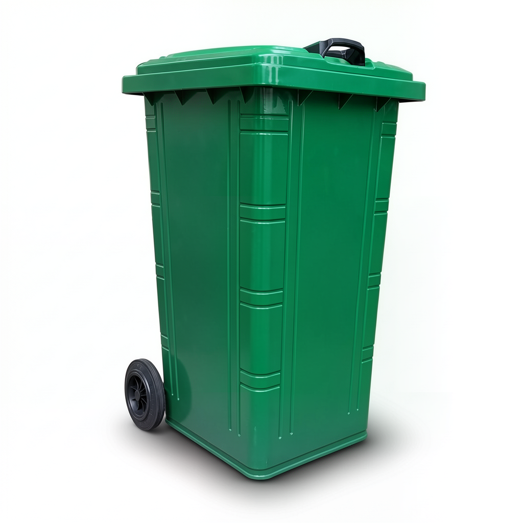 240L HDPE Wheeled Waste Bin - Durable Municipal & Residential Container